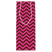 Pink Neon Brown Coll.-CHEVRON 06-WINE GIFT BAG Wijn Cadeautas (Achterkant)
