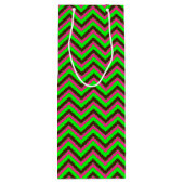 Pink-Neon-Brown Coll.-CHEVRON 15-GIFT BAG Wijn Cadeautas (Achterkant)