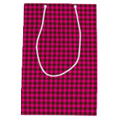 Pink-Neon-Brown Coll.-GINGHAM 01-GIFT BAG m Medium Cadeauzakje (Achterkant)