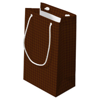 Pink-Neon-Brown Coll.-GINGHAM 02-GIFT BAG s Klein Cadeauzakje