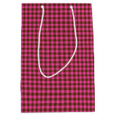 Pink-Neon-Brown Coll.-GINGHAM 03-GIFT BAG m Medium Cadeauzakje (Voorkant)