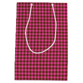 Pink-Neon-Brown Coll.-GINGHAM 03-GIFT BAG m Medium Cadeauzakje (Achterkant)