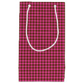 Pink-Neon-Brown Coll.-GINGHAM 03-GIFT BAG s Klein Cadeauzakje (Voorkant)