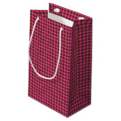 Pink-Neon-Brown Coll.-GINGHAM 03-GIFT BAG s Klein Cadeauzakje (Achterkant Gekanteld)