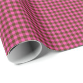 Pink-Neon-Brown-Coll-GINGHAM-03-GIFT WRAP PAPER Cadeaupapier (Rol Hoek)