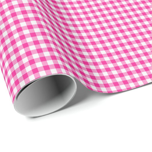 Pink-Neon-Brown-Coll-GINGHAM-04-GIFT WRAP PAPER Cadeaupapier (Rol Hoek)