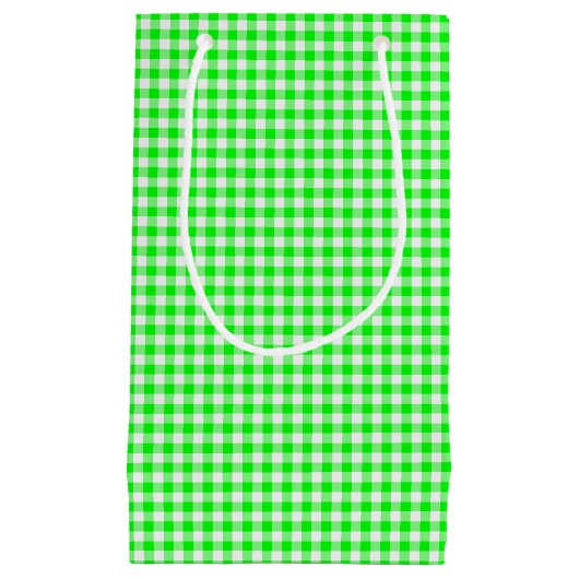 Pink-Neon-Brown Coll.-GINGHAM 07-GIFT BAG s Klein Cadeauzakje (Voorkant)