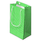 Pink-Neon-Brown Coll.-GINGHAM 07-GIFT BAG s Klein Cadeauzakje (Voorkant Gekanteld)