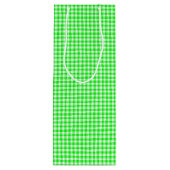 Pink-Neon-Brown Coll.-GINGHAM 07-WINE GIFT BAG Wijn Cadeautas (Achterkant)