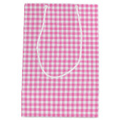 Pink-Neon-Brown Coll.-GINGHAM 09-GIFT BAG m Medium Cadeauzakje (Achterkant)