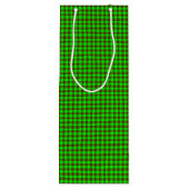Pink-Neon-Brown Coll.-GINGHAM 11-WINE GIFT BAG Wijn Cadeautas (Achterkant)