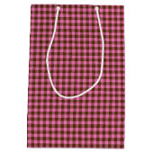 Pink-Neon-Brown Coll.-GINGHAM 12-GIFT BAG m Medium Cadeauzakje (Achterkant)