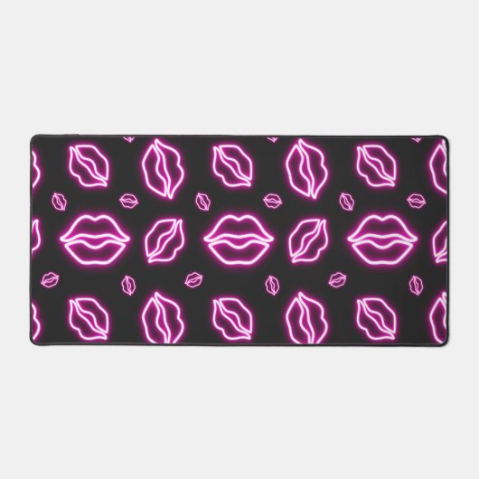 Pink Neon Kiss Bureaumat (Voorkant)
