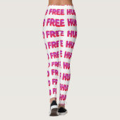 Pink No Free Hugs Leggings (Dos)