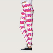 Pink No Free Hugs Leggings (Gauche)