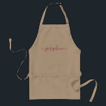 Pink Nom de script personnalisé tablier adulte<br><div class="desc">Élever votre événement avec Pink Personnalisé Nom du script Adult Aprons Quand il s'agit d'accueillir un événement mémorable, chaque détail compte. Que vous organisiez un atelier botanique, un séminaire succulent ou un cours de cuisine, ces Pink Personnalisé Script Name Adult Aprons sont l'ajout parfait pour que vos invités se sentent...</div>