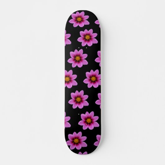 Pink Northwest Cosmos Flower Skateboard (Voorkant)