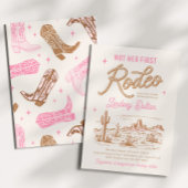 Pink Not Her First Rodeo Baby Shower Invitation