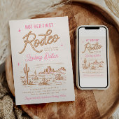 Pink Not Her First Rodeo Baby Shower Invitation