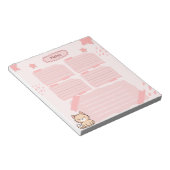 Pink Notepad Notitieblok (Schuin)