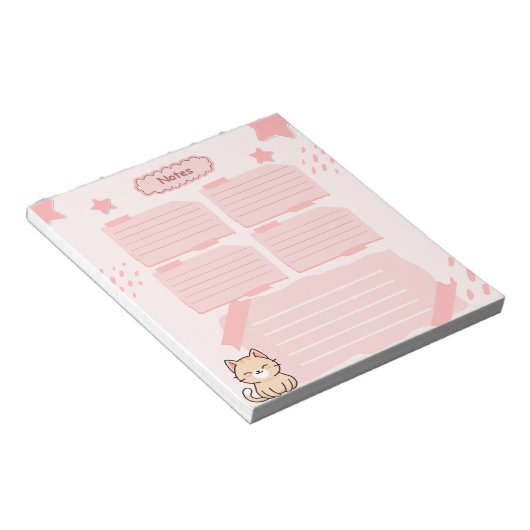 Pink Notepad  Notitieblok (Schuin)