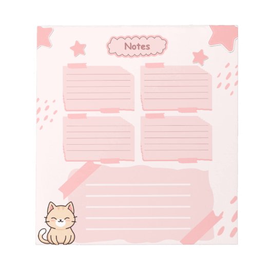 Pink Notepad Notitieblok (Voorkant)