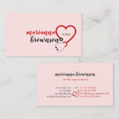 Pink Nurse Doctor Hospital ziekenhuis Visitekaartje (Voorkant / Achterkant)