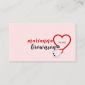 Pink Nurse Doctor Hospital ziekenhuis Visitekaartje (Voorkant)