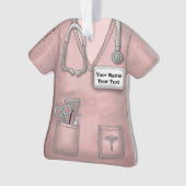 Pink Nurse medische scrubs ornament (voorkant)