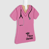 Pink Nurse Scrubs Personnalisé (devant)