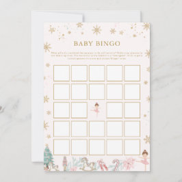 Pink Nutcracker Ballet Baby Bingo Game 