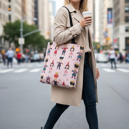 Pink Nutcracker Ballet Christmas Seamless Pattern Draagtas