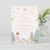 Pink Nutcracker Ballet Second Birthday Invitation (Debout devant)