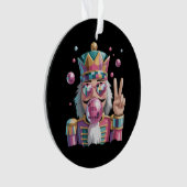 Pink Nutcracker Disco Ball Sunglasses Peace Sign (devant)
