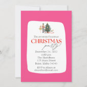 Pink Nutcracker Fête de Noël Invitation (Devant)
