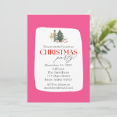 Pink Nutcracker Fête de Noël Invitation (Debout devant)