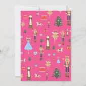 Pink Nutcracker Fête de Noël Invitation (Dos)