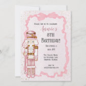 Pink Nutcracker hiver Anniversaire Fête Invitation (Devant)