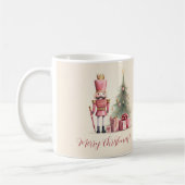 Pink Nutcracker Script Christmas Mug (Gauche)