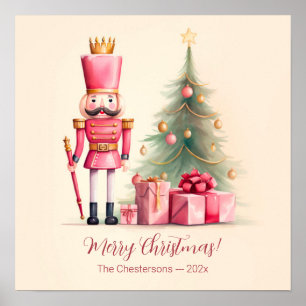 Pink Nutcracker Script Poster de Noël