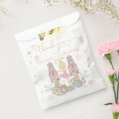 Pink Nutcracker Winter Onederland 1st Birthday Bedankzakje (Gezegeld)