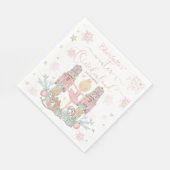 Pink Nutcracker Winter Onederland 1st Birthday Servet (Hoek)