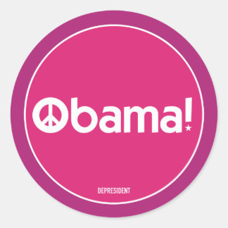 Pink Obama voor de Vrede Sticker