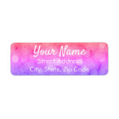 Pink Obmré Bokeh Return Address Labels (Voorkant)