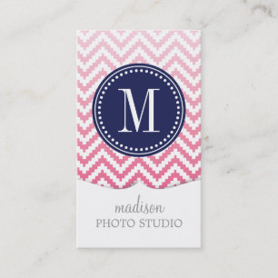 Pink Ombré Chevron Aztec Tribal op persoonlijke t Visitekaartje