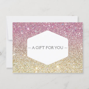 PINK OMBRE GLITTER Cadeaubon