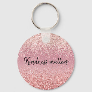 Pink Ombre Glitter Sleutelhanger