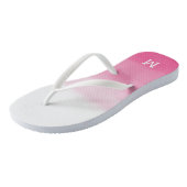 Pink Ombre Monogram flipflops Teenslippers (Schuin)