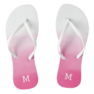 Pink Ombre Monogram flipflops Teenslippers