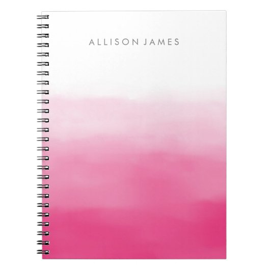 Pink Ombre Notitieboek (Voorkant)